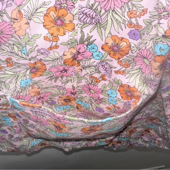 Villager Liz Claiborne Floral Cotton Blazer Jacket Size 14 Spring Garden - Picture 6 of 16